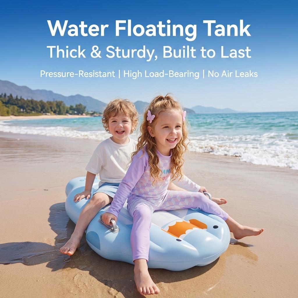 Kids Inflatable Water Float Board, Swimming Float Bed, Water Play Toy, Training Wakeboard, Paddle Board & Surfboard for Children синий