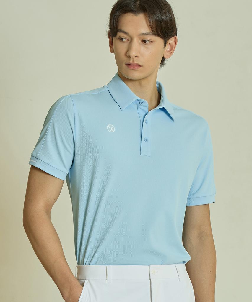 Antomas Shoulder Cut Polo Shirt Men'S - Sky Blue