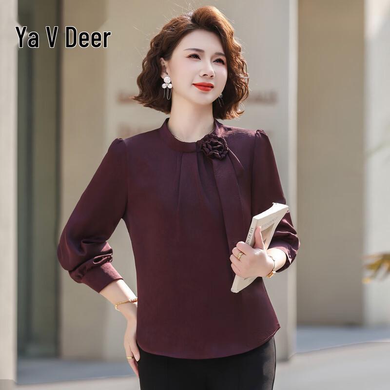 Women s Elegant Ribbon Long Sleeve Blouse XL