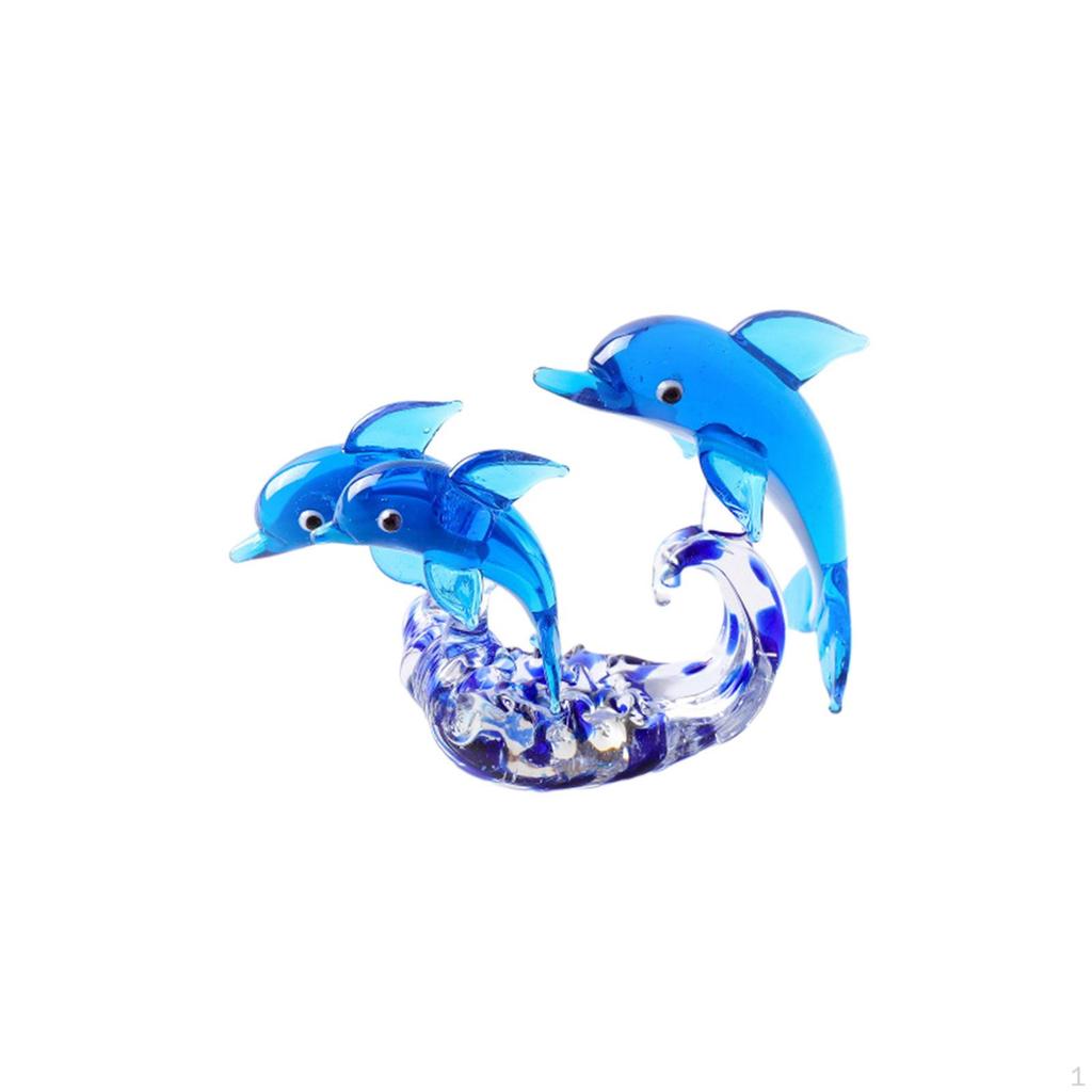 Dolphin Decor Figurine Tank Craft Lovely Statue Garden Bedroom Hallway Sea Ornament