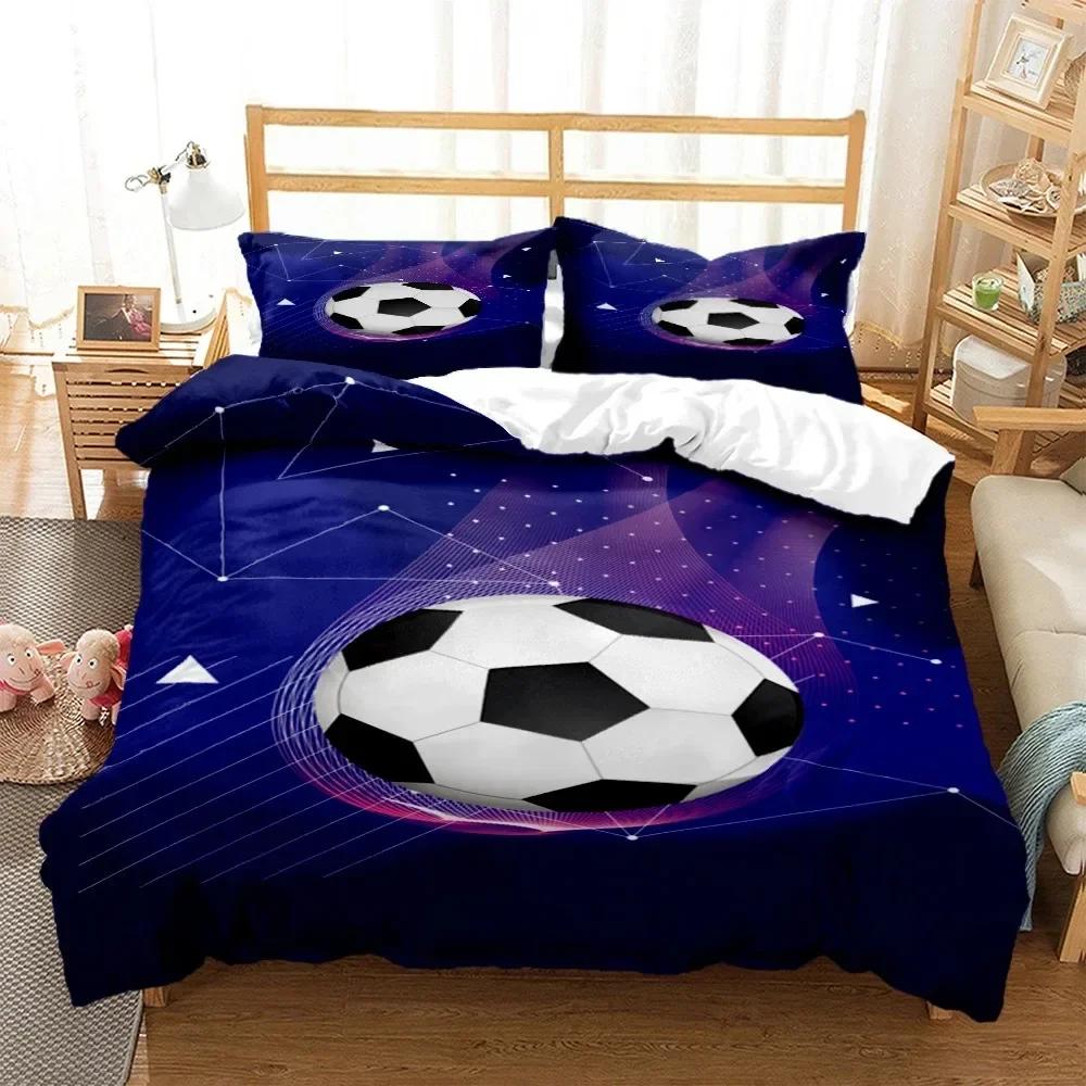 Soccer Cover Digital Polyester Comfortable Duvet Quilt Cover Pillowcase Bedding Set Children Bedroom Decoration Home Textile