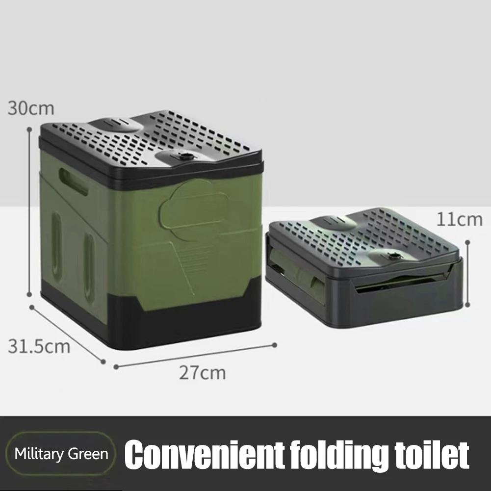 Portable Toilet Car Toilet Bucket Trash Can Travel Outdoor Camp Folding Toilet Reusable For Emergency Self-driving For Adult Kid