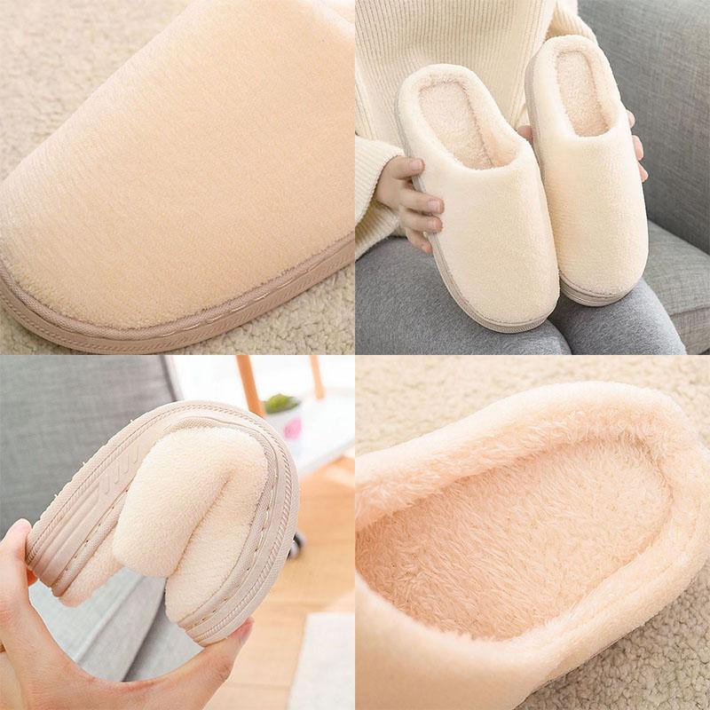 Хлопковые тапочки женские осенние и зимние домашние нескользящие утолщенные тапочки — фото 7