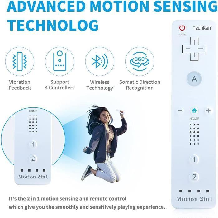 Gamepad - TechKen - 2 kusy Wii Controller - Bluetooth - Vibrace - Silikonové pouzdro