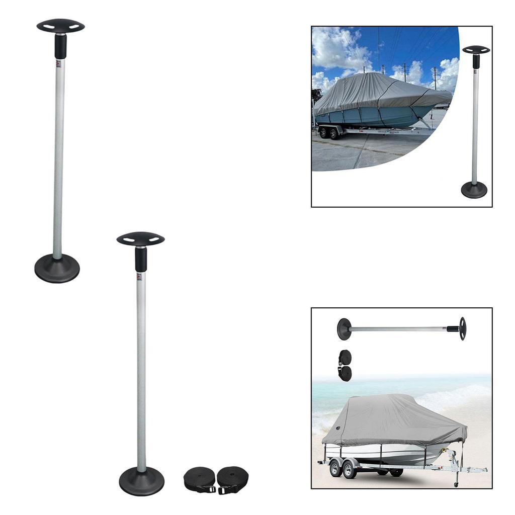 Boat Cover Support Pole Windproof Highly Stable for Patio Locking Telescopic