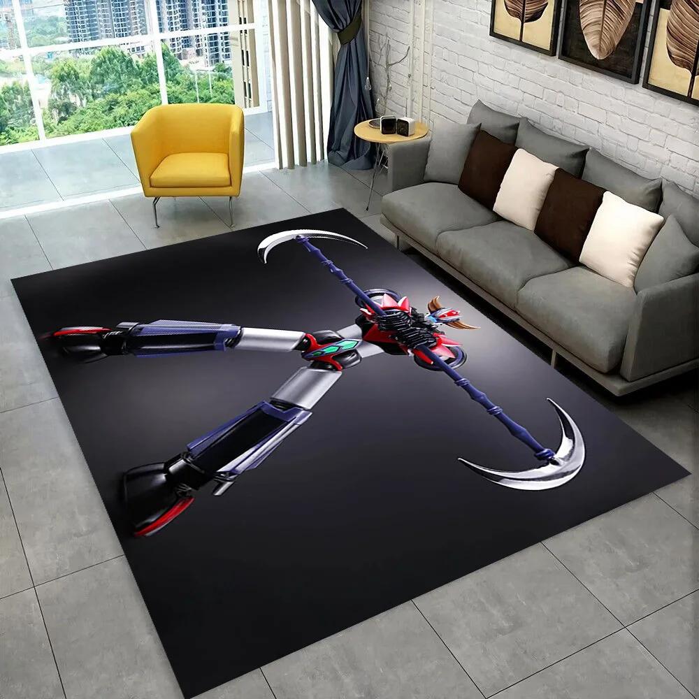 UFO Robot Grendizer Anime cartoon Area Rug,Carpet for Home Living Room Bedroom Sofa Doormat Decor,kid play Non-slip Floor Mat 3D