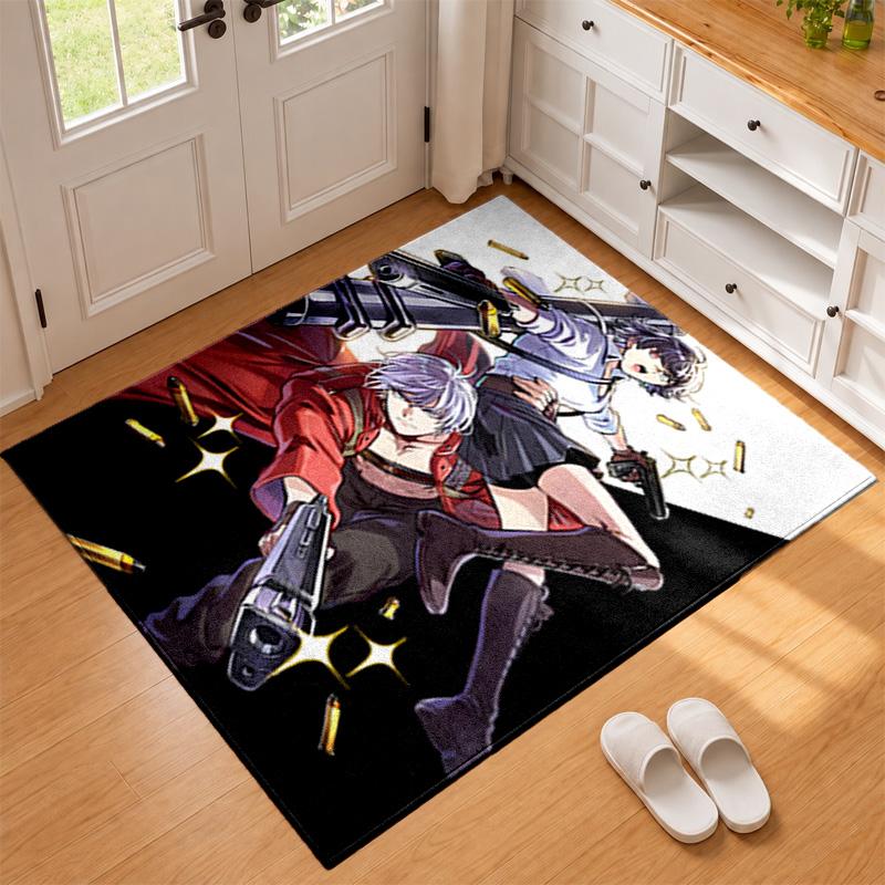 Devil May Cry Carpet Door Mat for Living Room or Bedroom Protective Mat Under Chair Office Decoration Christmas Gift Birthday Present