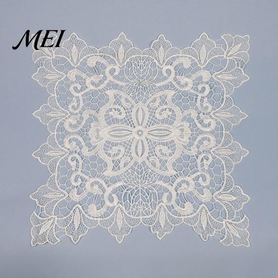 Decorative Table Covers for Weddings White Lace Doily, Elegant Retro Placemat, Embroidered Placemats Dining Mat, Rectangular Round Oval Doilies