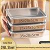 Supergroße rechteckige Edelstahlschale 35x28x5cm für Küche oder Grill