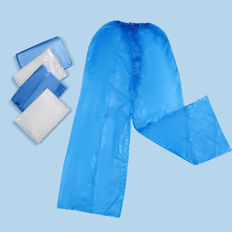 Unisex Waterproof Shoe-Length Rain Pants: Thickened, Disposable, and Portable for Outdoor Use