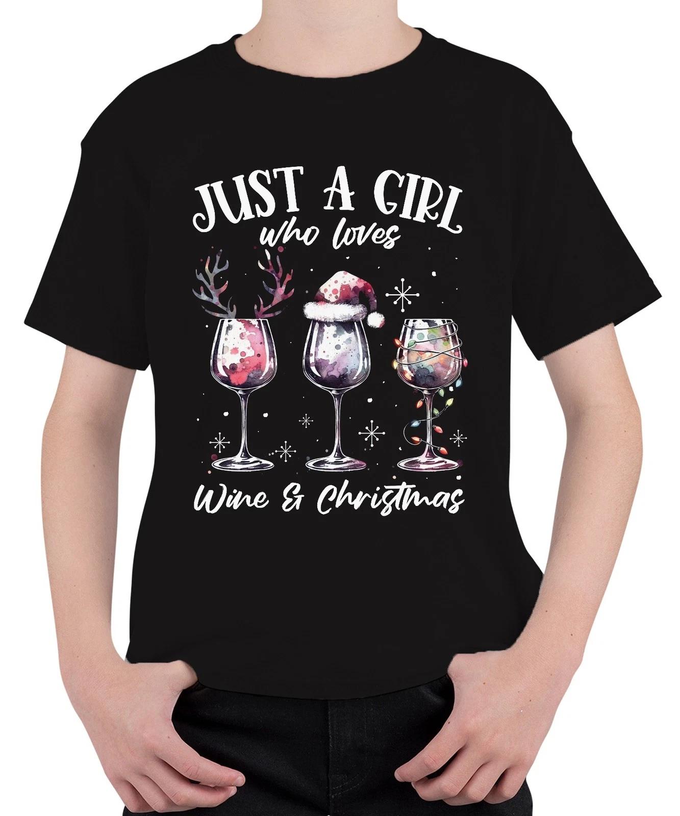 Just a girl who loves wine and christmas Weintrinker - Weihnachten Weihnachtsges XL
