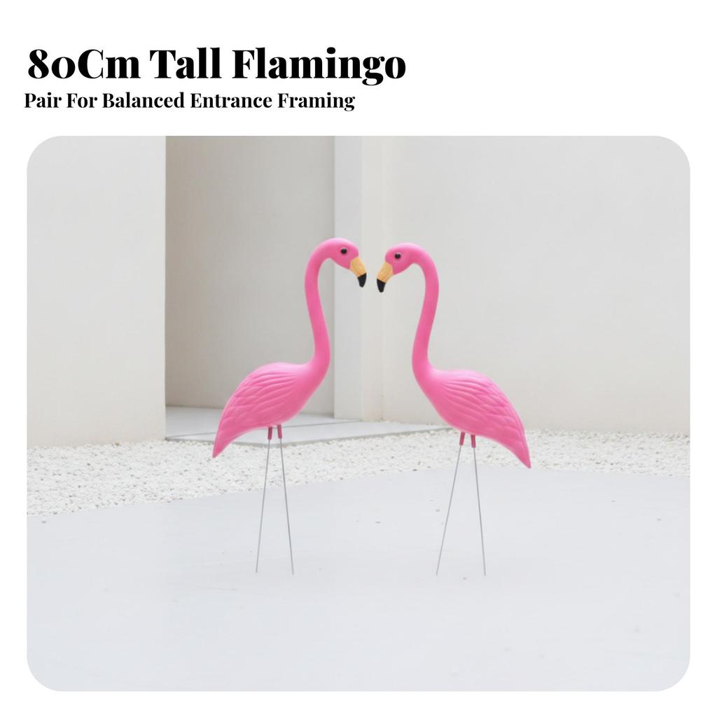 Flamingo Garden Ornament Sturdy Eye-Catching for Courtyard
