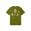 Sommer Freizeit Sport Bedruckt Atmungsaktiv Rundhals Kurzarm T-Shirt Herren Oberteile Calla-Lilien-Grün A2E5G-BG0