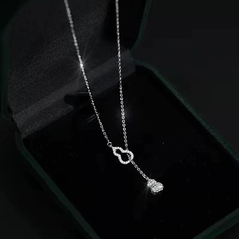 Ожерелье с подвеской-тыква Zhongying Jewelry – Стиль «Национальный прилив», легкий люкс, для женщин платиновый