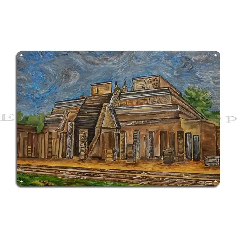 Temple Of The Warriors Metal Plaque Poster Garage Wall Party Club Designs Club Tin Sign Poster 20x30cm(7.8x11.8inch)