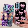 For Samsung Galaxy A32 4G 5G Samsung A33 5G A325F Phone Case Bow Pattern Colorful Butterfly Flower Soft Clear Silicone Casing