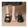 Summer Thick-soled Roman Sandals Female 2025 New Fairy Wind Soft-soled Heightened Thick Heel Casual Versatile Open-toed Sandals