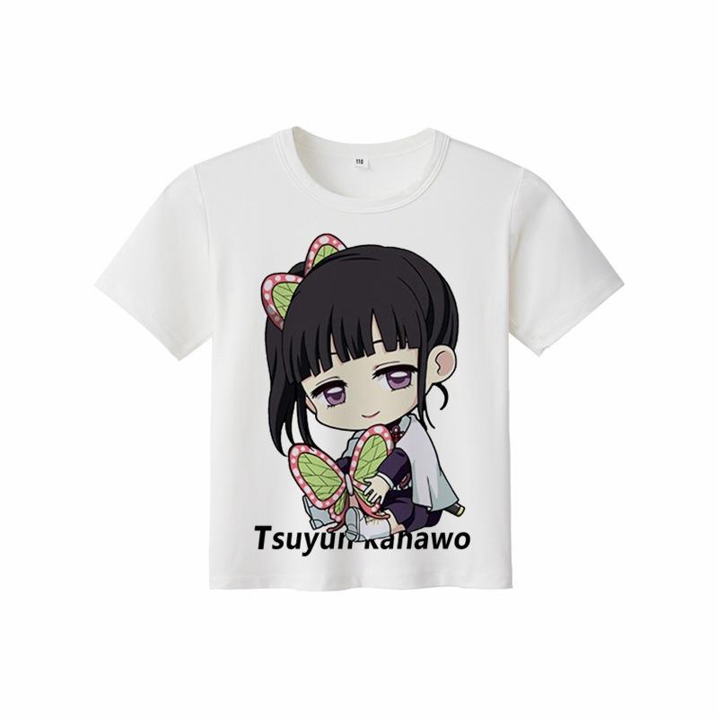 

Casual Anime Ghost Slayer Cartoon My Wife Zenitsu Print Children T-Shirt Summer Blouse White Short Sleeve Loose Women Tops Tees XXXL білий