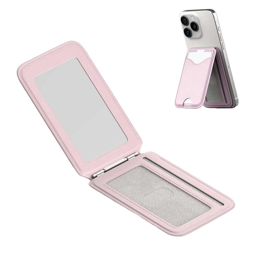 For MagSafe Card Holder With Mirror Multi-Card Slot Wallet Card Holder Stand Magnetic Multi-Card Slot Case For IPhone 17 16 15