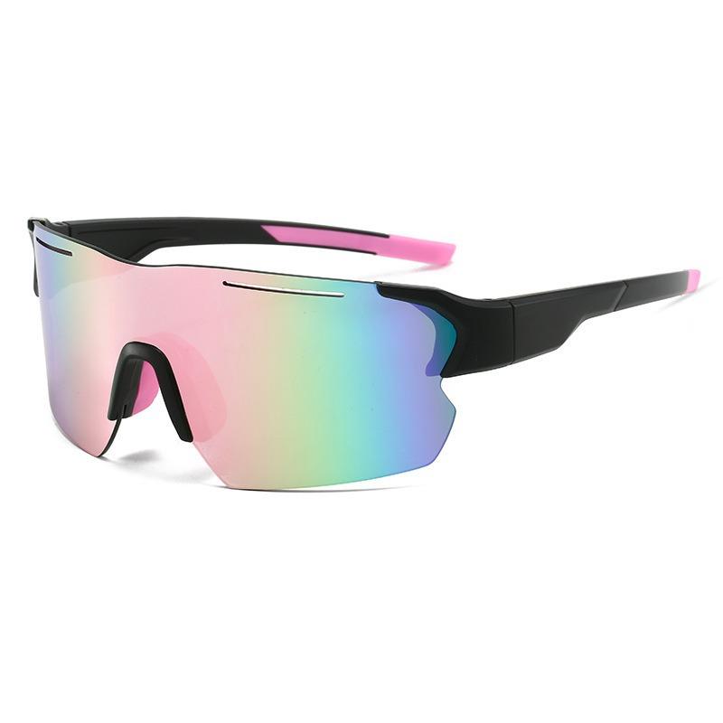 8606 Men'S And Women'S Outdoor Riding Glasses One-Piece Rimless Sports Glasses Pc Uv-Proof Sunglasses
