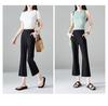 Elastic and comfortable thin casual pants for women in the summer of 2025, versatile and slimming. Elastic waistband with flared pants