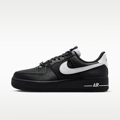 Women's Sneakers Nike Wmns Air Force 1 'Black Metallic Silver White'