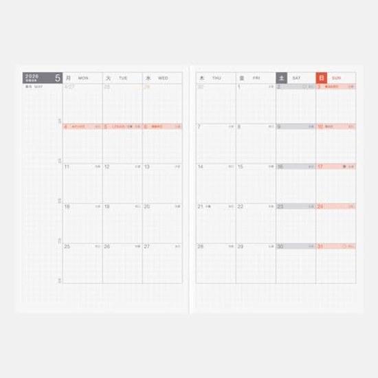Hobonichi Techo 2026 Main Body Original ONE PIECE A6 1 Page per Day (Special Edition) January Monday Start