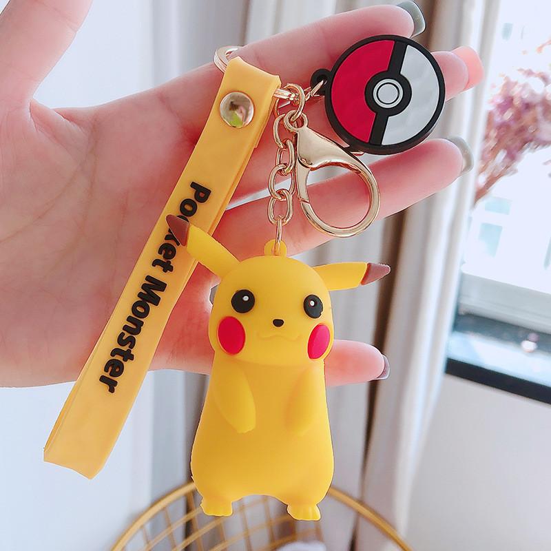 

Adorable Japanese Anime Keychain Cute Cartoon Figurines For Backpacks And Bags Pikachu