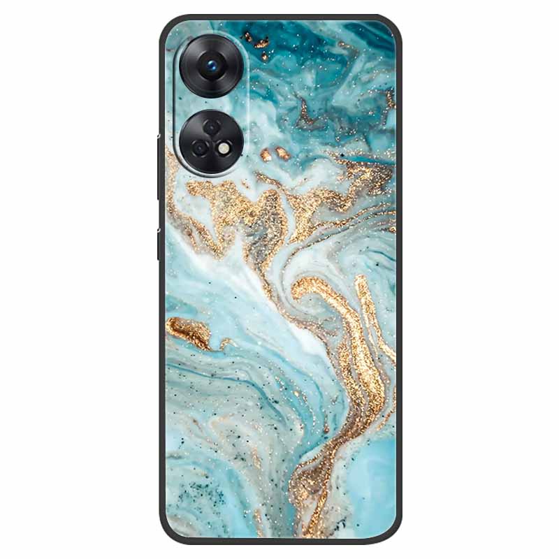 Case For Oppo Reno 8T Cover Black Silicone Soft Phone Back Cases for Oppo Reno8 T 4G Fundas Reno8T CPH2481 6.43" Lovely Fundas