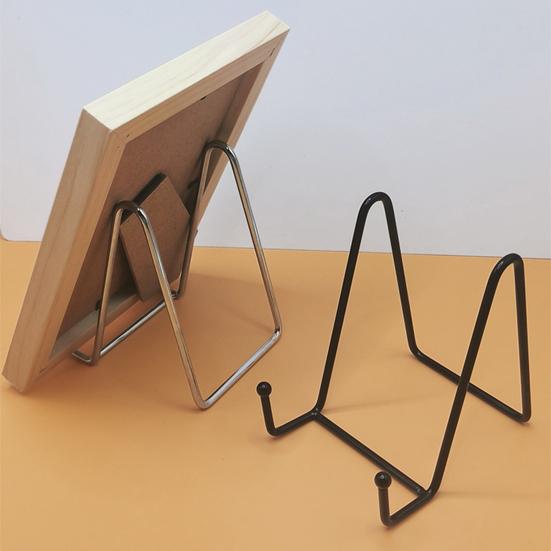 Metal Plate Display Stand Picture Frame Easel Tabletop Picture Stand Wire Easel for Display Photo Frame Book Sign Vinyl Record