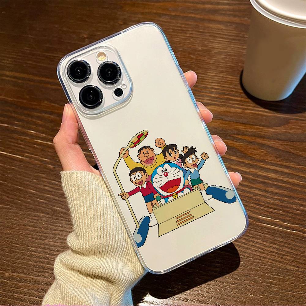 Custodia per Telefono Carina D-Doraemon per iPhone 17 16 15 14 13 12 11 Pro Max 13 12 Antiurto Morbida Trasparente Coque