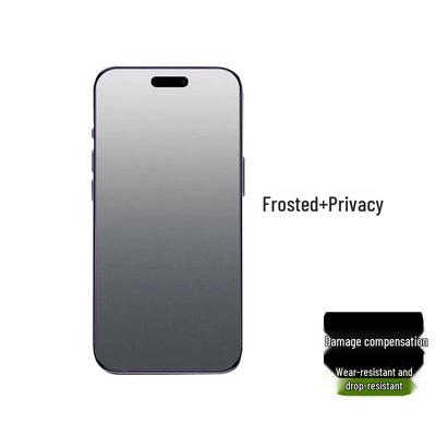 Matte Anti-Peep Tempered Film for iPhone 15 Pro Max/7 Plus/12/16 Anti-Fingerprint Glass