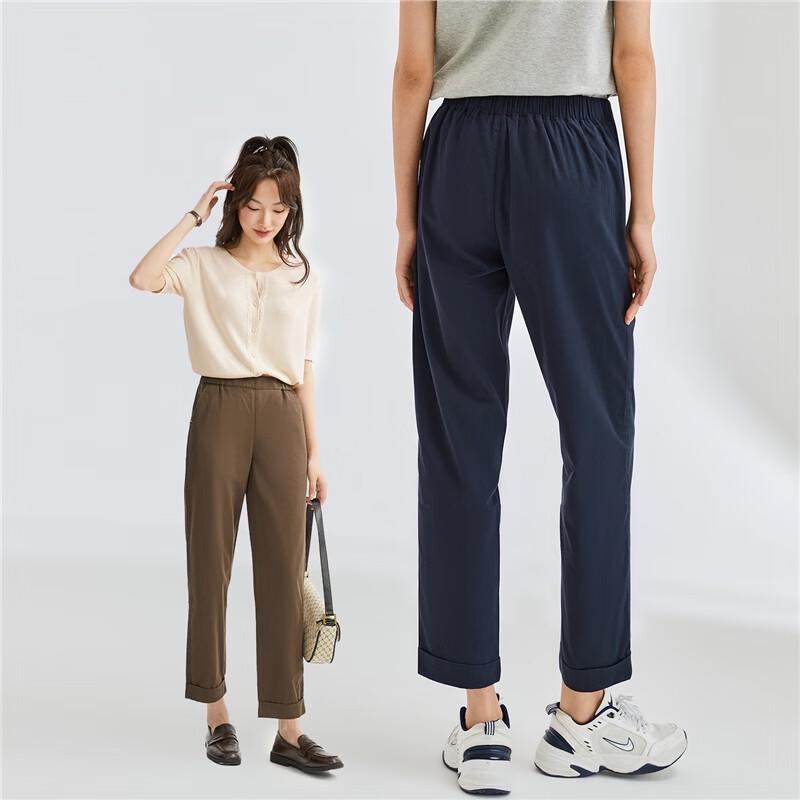 Giordano Women's Summer Thin Cotton Capri Pants