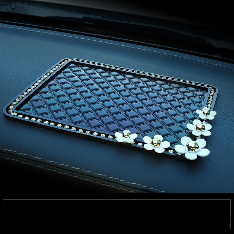 1Pc Car Anti-skid Pad Car Mobile Phone Anti-skid Pad Car Ornaments Feather Pad Diamond Anti-skid Pad Supplies