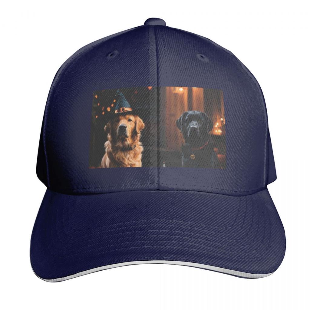 Halloween Dogs Golden Retriever and Black Labrador Baseball Cap sun hat sailor cap for Unisex fun hats Trucker Hats For Unisex Womens