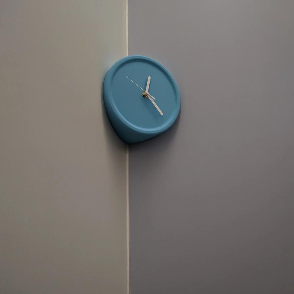 8inch Silent Wall Clocks Creative Non-Ticking Punch-Free Corner Wall Clock Bedroom Technology Luxury Art Home Decoration