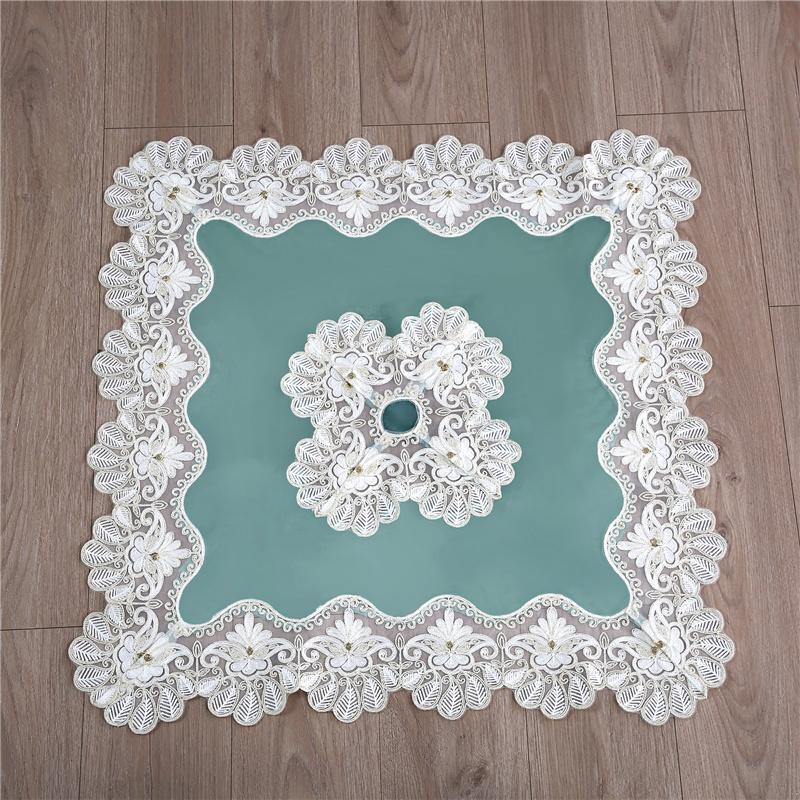 European Light Luxury Suede Embroidery Diamond-inlaid Household Decorative Tablecloth Home Textile