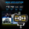 5 Inch Rectangle DRL Day Running Lights Modified LED Work Lights Off-Road Vehicle Spotlights ATV SUV 4X4 Headlights Flash