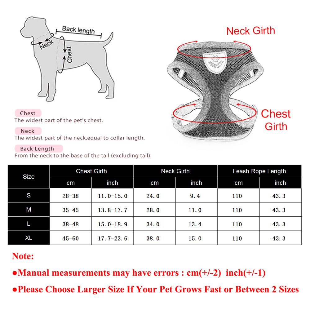 Reflective Pet Harness for Small Medium Dogs Cats Breathable Pets Vest Harnesses And Leash Set For Beagle Pug Dog Accessories