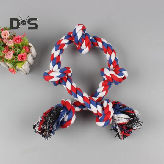 5-Knot Dog Rope Toy Heavy-Duty Dog Chew Rope Toy for Aggressive Chewer Interactive Dog Pull Cotton Rope for Tug of War Game