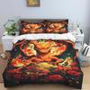 Cute Cartoon Charizard-Themed Bedding Set, featuring a soft duvet cover and pillowcases—perfect for teenagers, children, and mor
