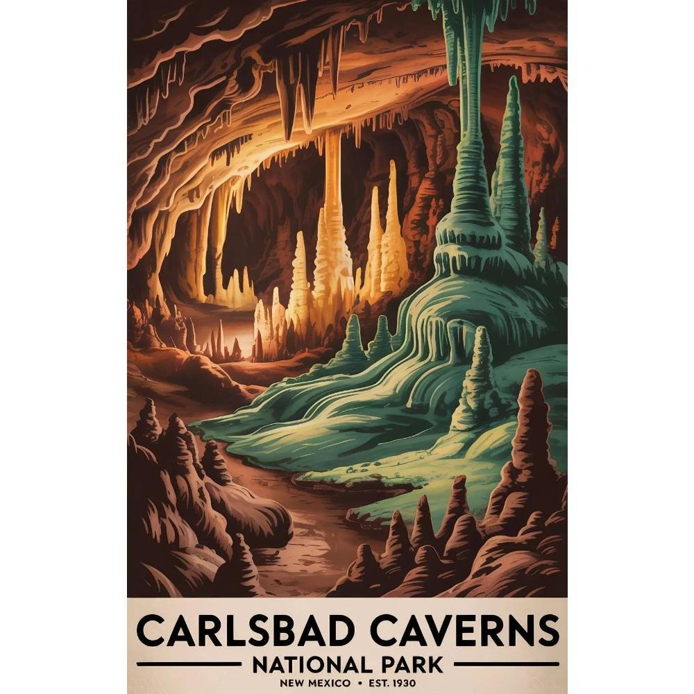 Vintage National Park Poster Nature Sequoia  Landscape Southwest Prints Canvas Painting Wall Art Pictures Home Living Room Decor 21X30CMNo Framed