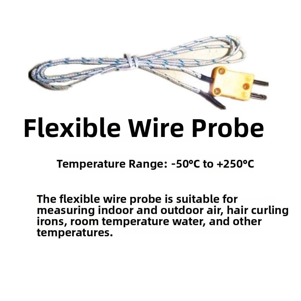 Durable K-Type Fiberglass Thermocouple -50°C to 150°C Temperature Measuring Wire