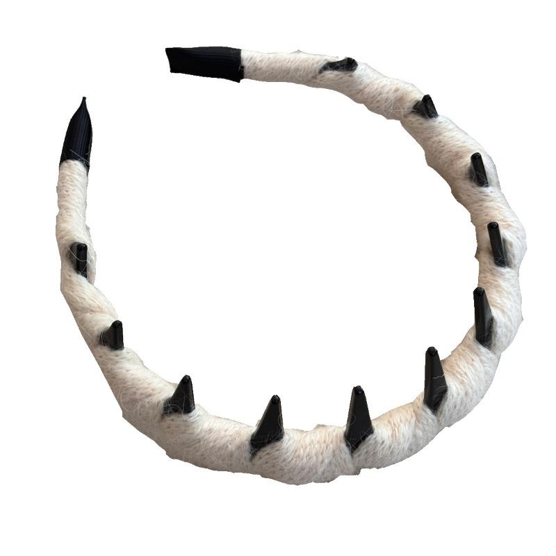 Woolen Big Wavy Hair Band, Stylish and Anti-slip with Teeth, Face Washing Headband Hair Accessory with A High Crown Shape