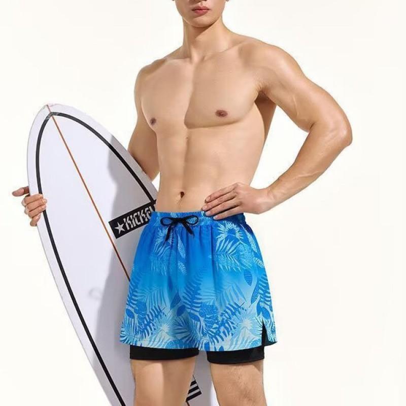 Mens Quick-Dry Beach Shorts Swim Trunks Surfing Diving Pool Relaxation Loose Fit Sportwear