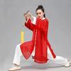 Roupa Tai Chi Chinesa de Alta Qualidade Mantilhas Kung Fu para Mulheres Homens Elegante Manto Wushu Manto de Tule para Performance de Dança