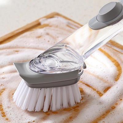 Szczotka do szorowania naczyń Szczotka kuchenna Szczotka do mycia naczyń Dozująca mydło Szczotka do zlewu kuchennego Długi uchwyt Narzędzie do czyszczenia Szorowak kuchenny