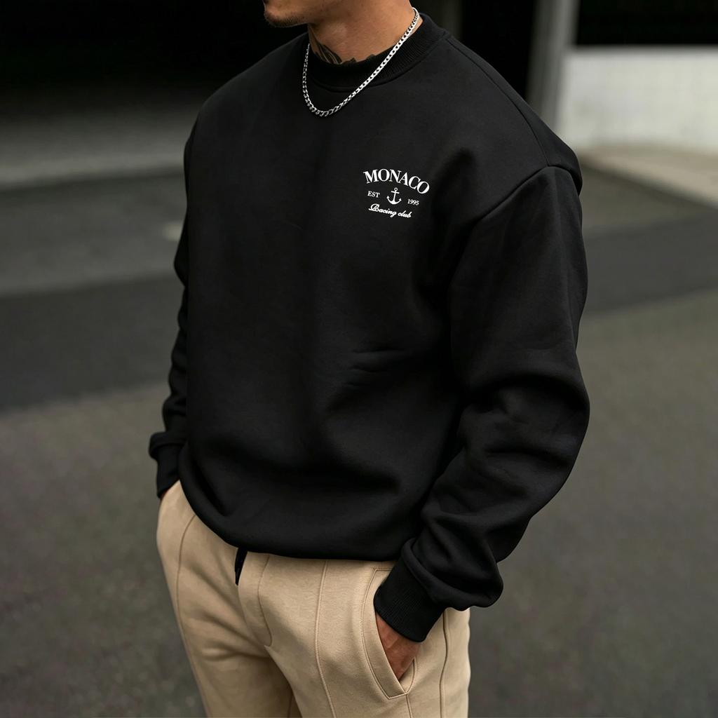A must-have casual crew-neck sweatshirt for fall and winter, unisex, made from soft fabric—a versatile piece perfect for both work and leisure