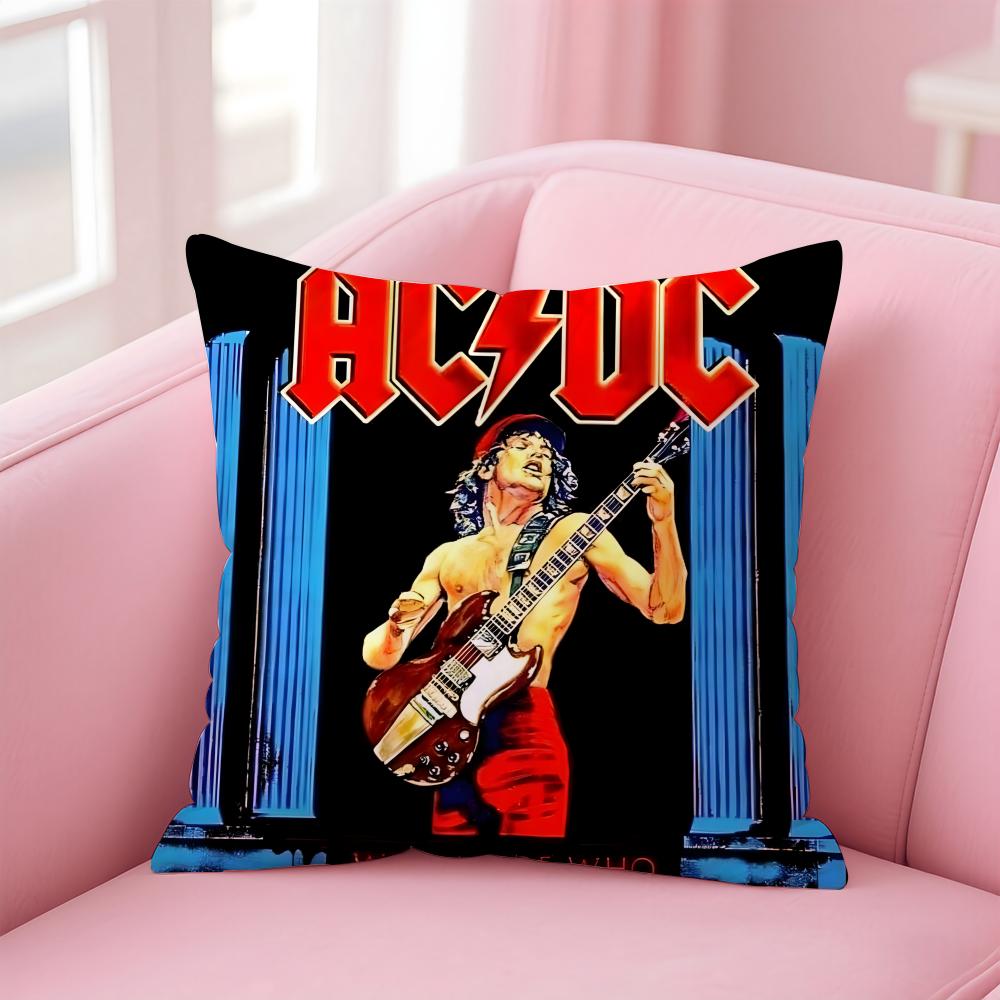 Band A-AC D-DC Cushion Cover Comfortable Reversible Pillow Cover Ideal for Car Sofa Bedroom & Beyond