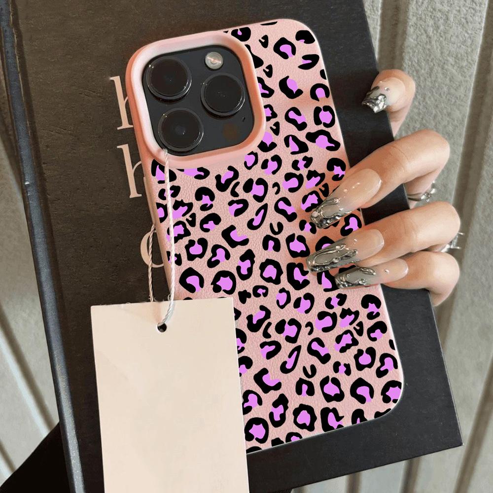Luxury Leopard Print Cool Lichee Leather Pattern Phone Case For Redmi Note 14 13 12 11 10 9 8 Pro Plus 4G 5G Shockproof Cover